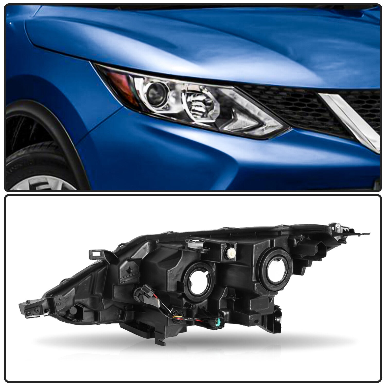 Right Headlamp For 2017 2018 2019 Nissan Rogue Sport Halogen Headlight w/LED DRL