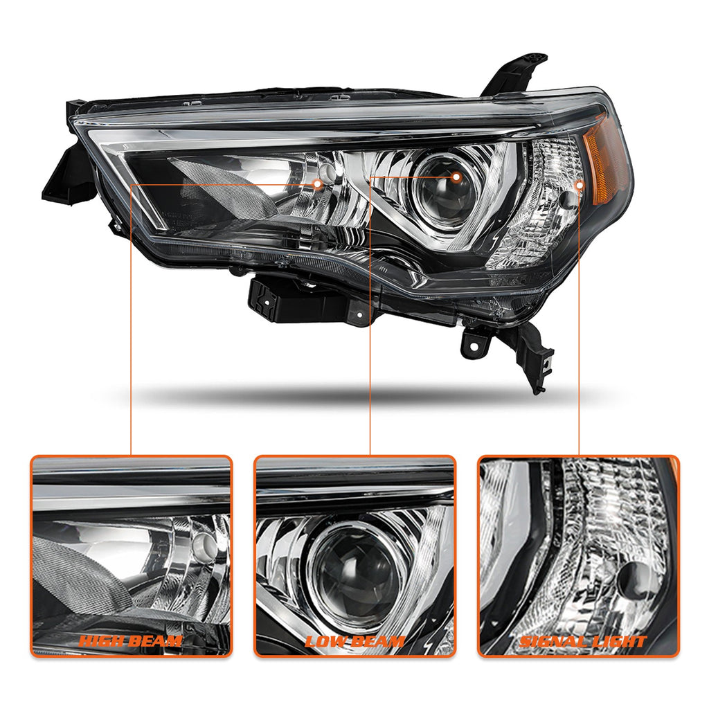Driver Side For 2014-2020 Toyota 4Runner 4Dr Assembly Headlamp Left Headlight
