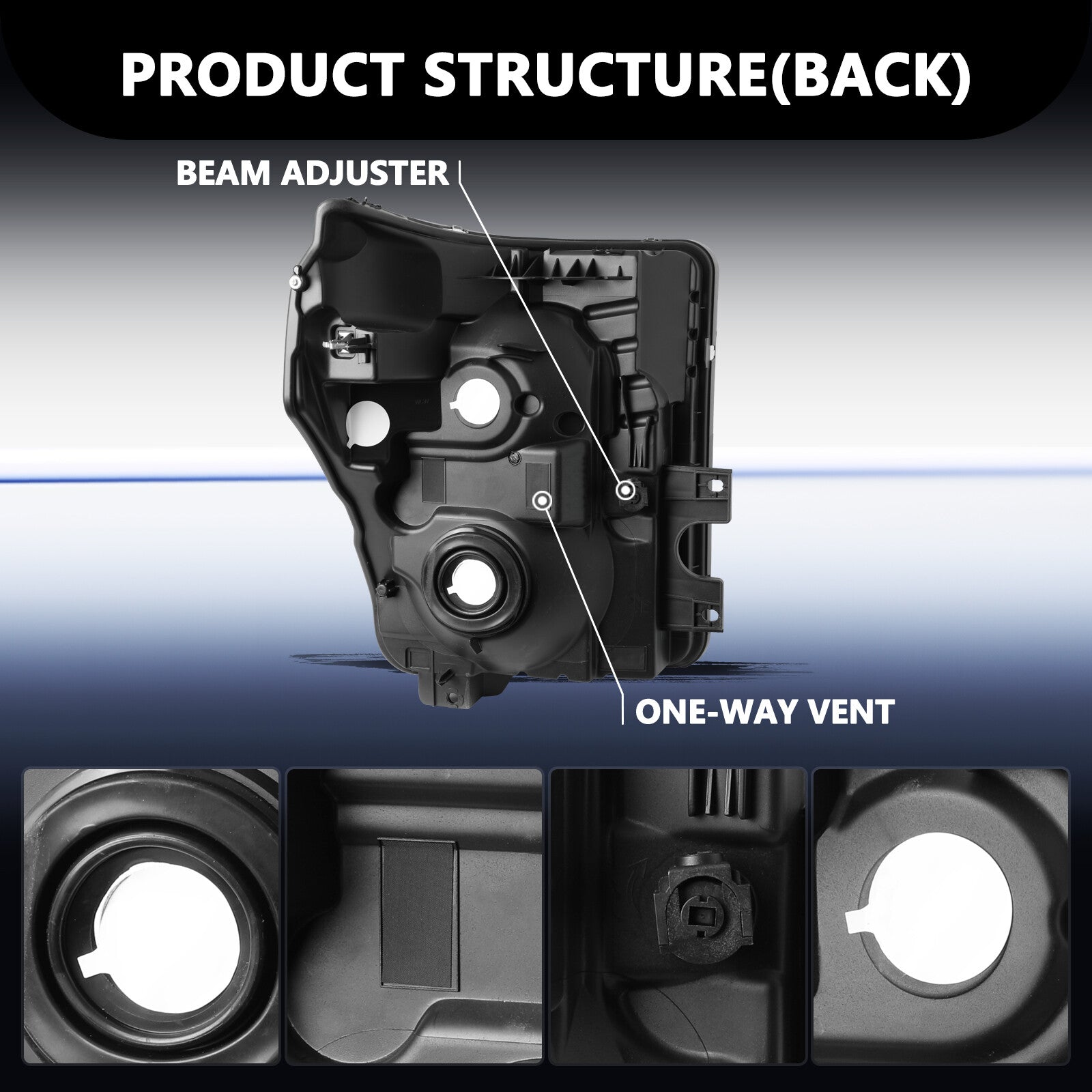 For 2011-2016 Ford F250 F350 F450 F550 Super Duty Headlights lamps W/Bulb