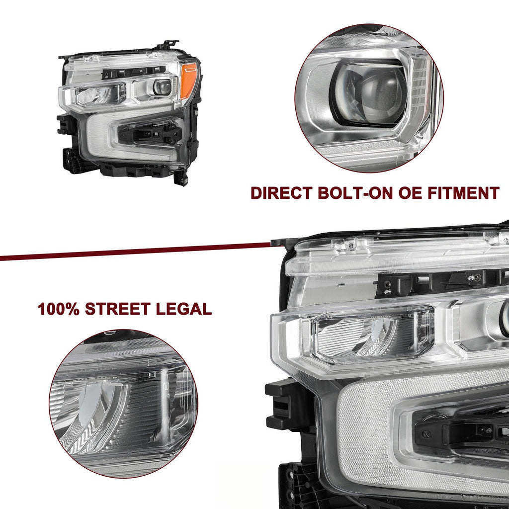 Full LED For 2022-2024 Chevy Silverado 1500 LTZ/High Country Headlight Left Side