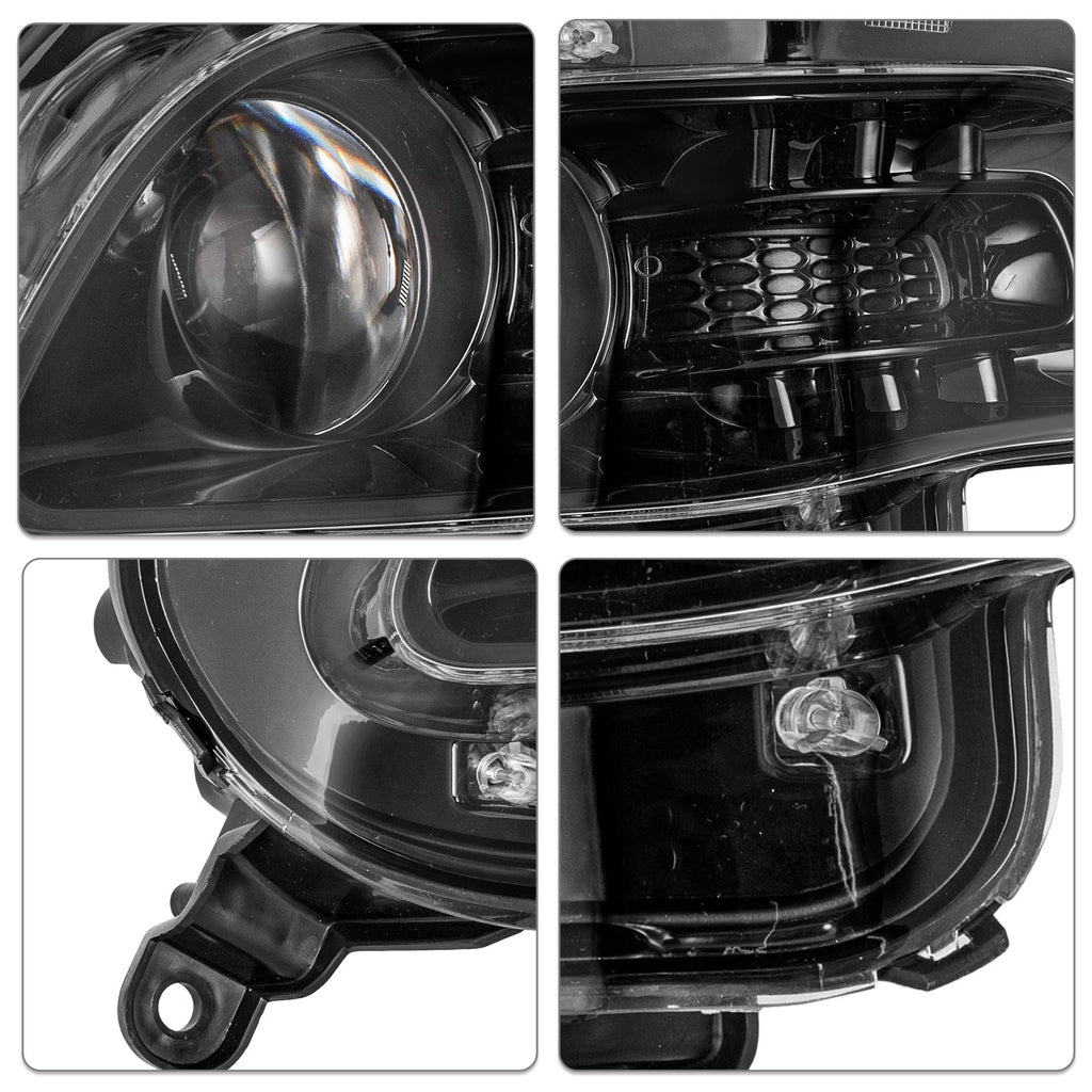 For 2014-2018 Jeep Cherokee Passenger Side Projector Black Halogen Headlight RH