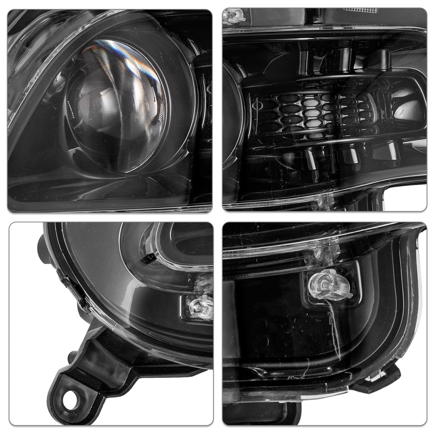 For 2014-2018 Jeep Cherokee Passenger Side Projector Black Halogen Headlight RH