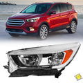 For 2017 2018 2019 Ford Escape Halogen (W/O LED DRL) Headlight Lamp Driver Side