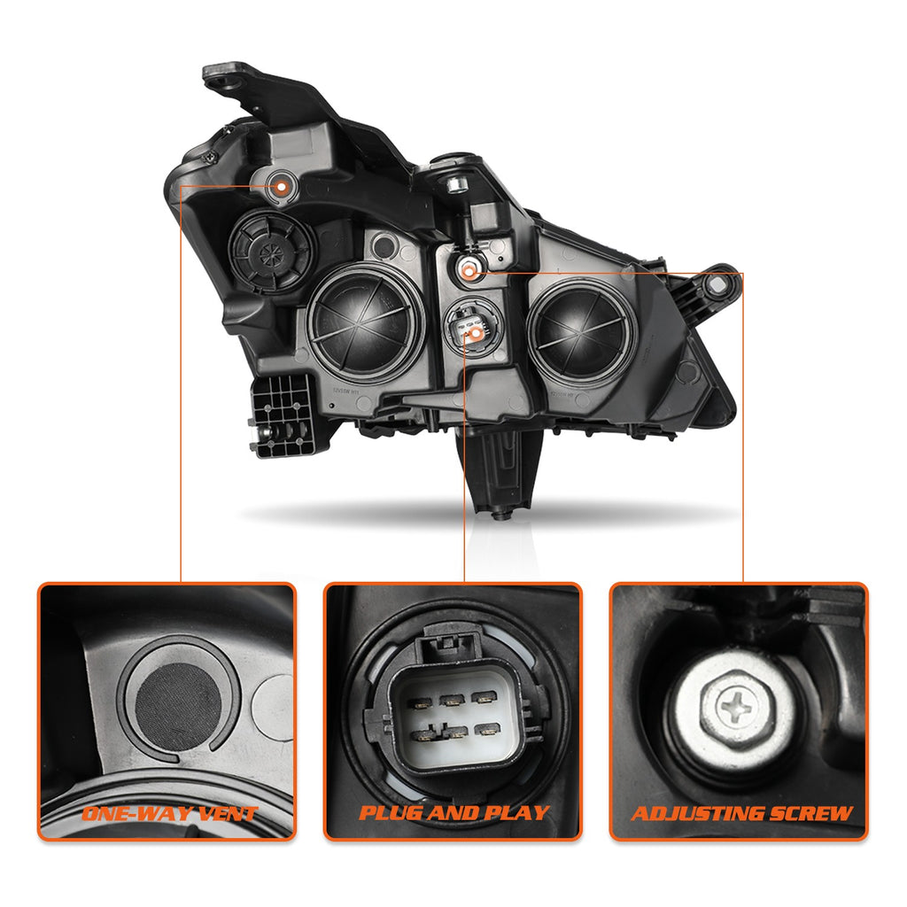 For 2013-2017 Chevy Traverse Full Led Driver and Passenger Side Headlight