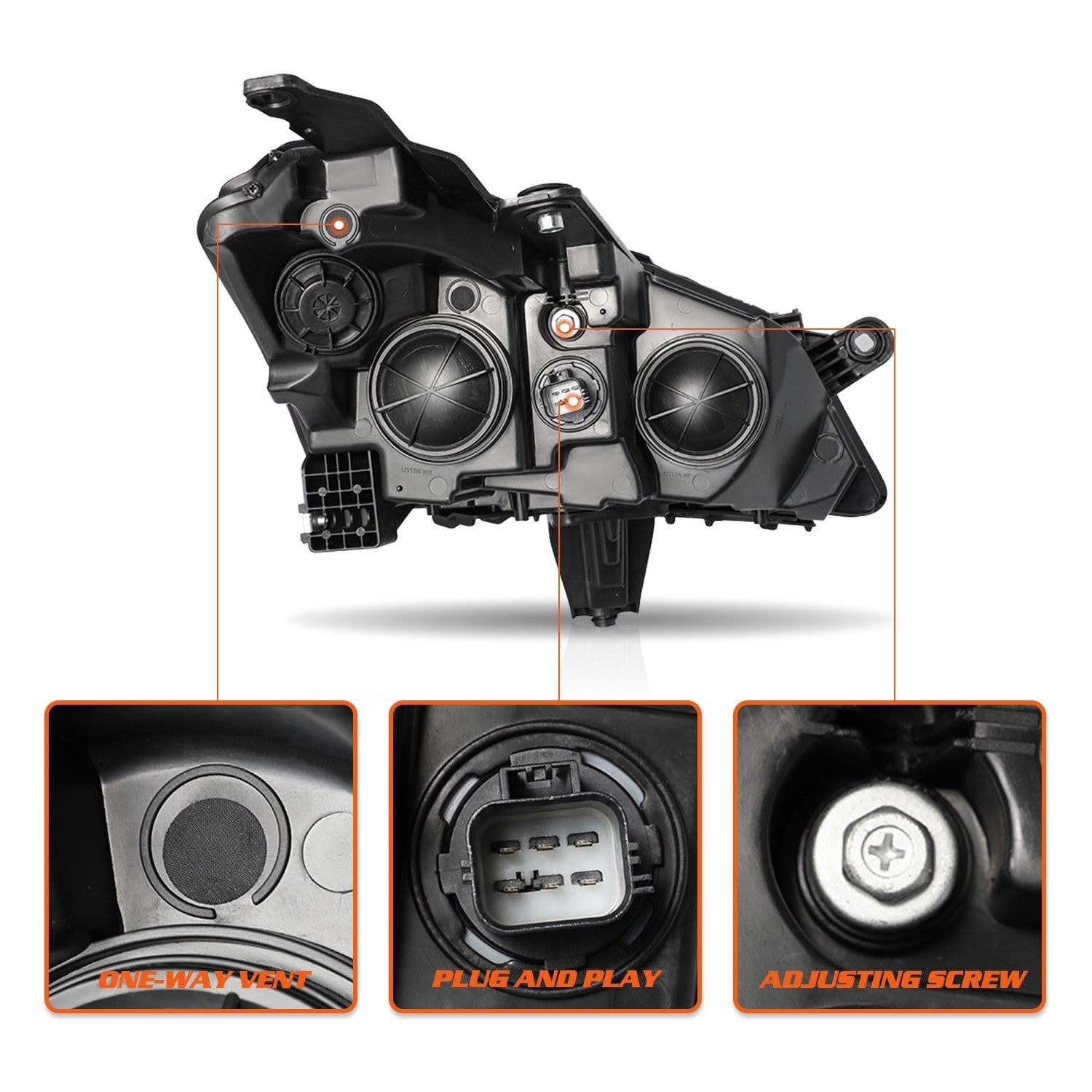 For 2013-2017 Chevy Traverse Full Led Driver and Passenger Side Headlight