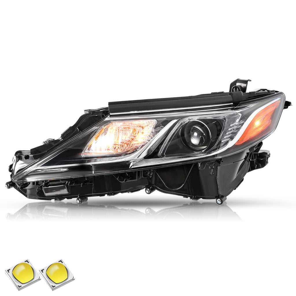 W / LED Projector Headlight for 2018-2023 Toyota Camry L LE SE 18-23 Headlamp