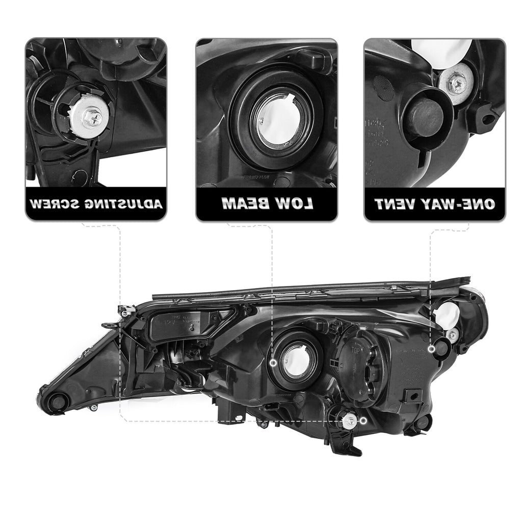 For 2013-2015 Toyota RAV4 RAV-4 Headlights Headlamps Set