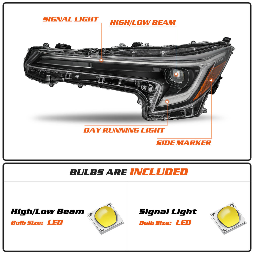 For 2023 2024 Toyota Corolla Hybrid SE XLE XSE Headlight Left Driver Side