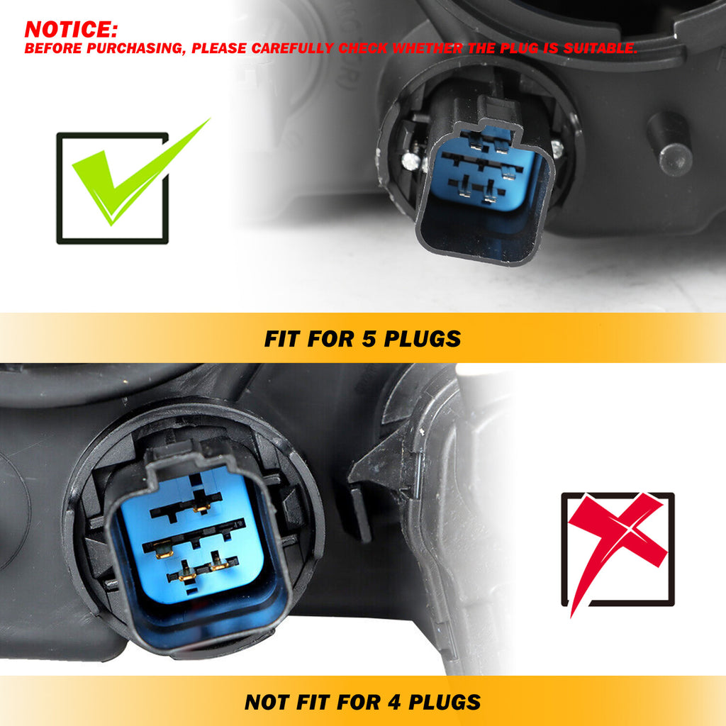 For 2011 2012 2013 2014 Ford Edge Halogen Model Headlights Headlamps Left+Right