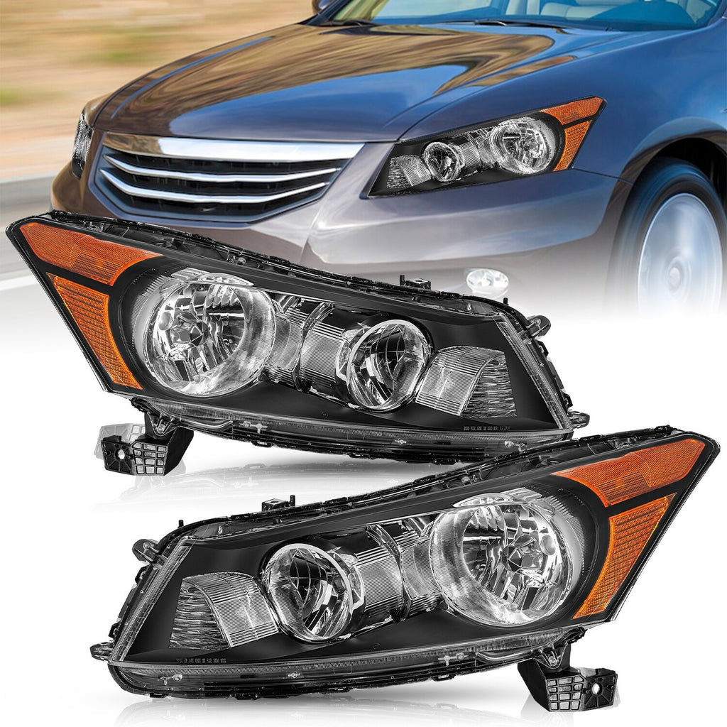 For 2008 2009 2011 2012 Honda Accord Sedan 4DR Headlights Pair