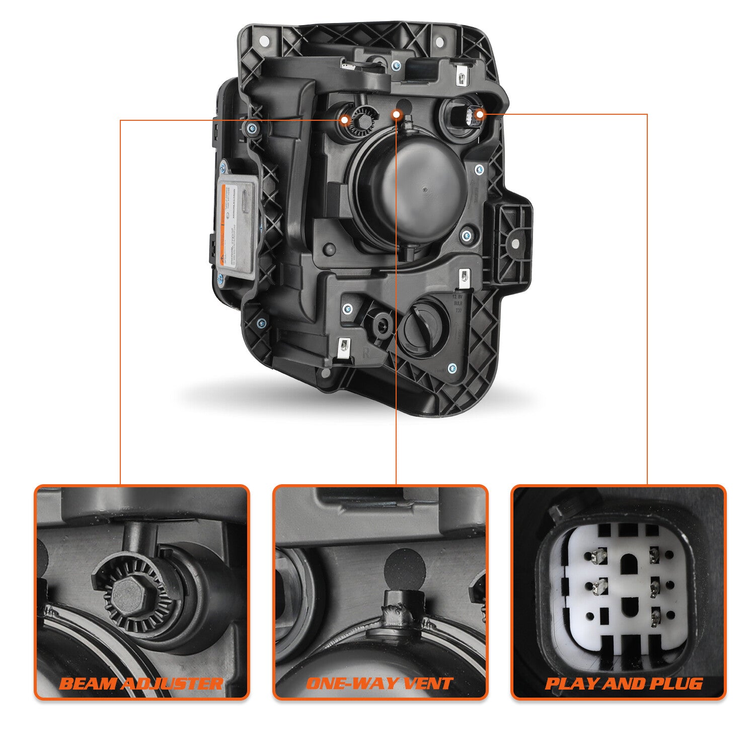 For Chevy Blazer 2019-2021 HID Headlight Headlamp w/Bulbs Passenger Right Side