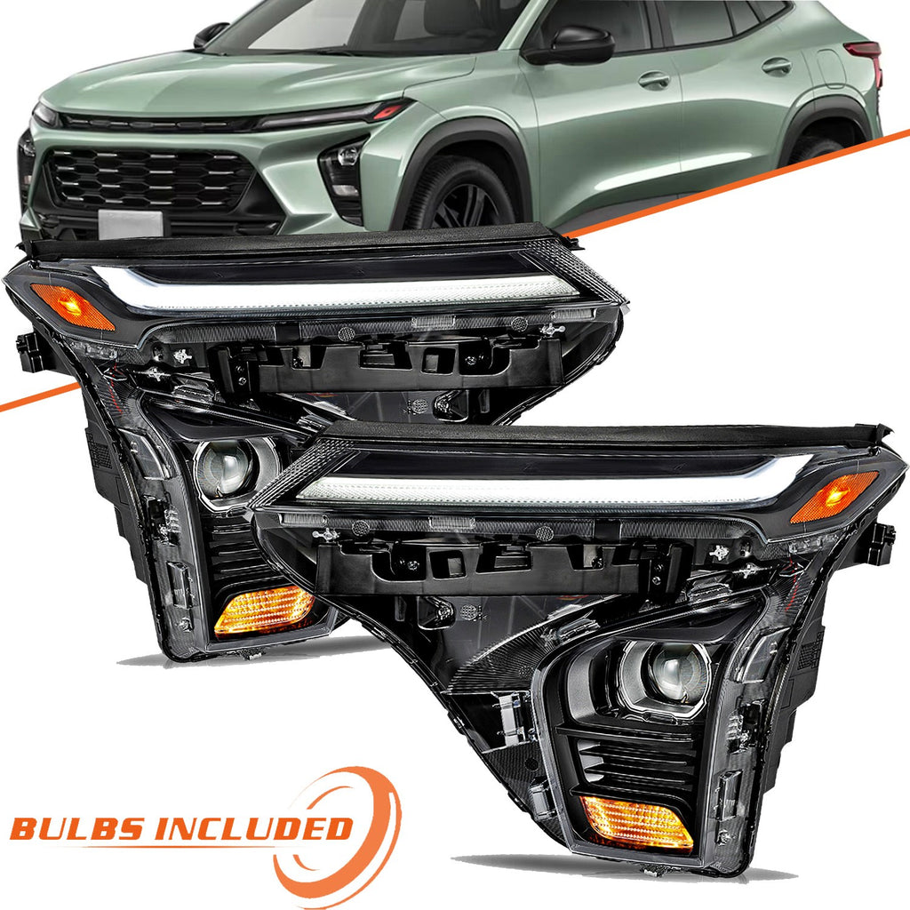 FULL LED Projector Headlights For 2024-2025 Chevy Trax LT/2RS/Activ Left+Right