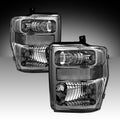 For 2008-2010 Ford F250 F350 F450 F550 Super Duty Smoke Headlights lamps Set