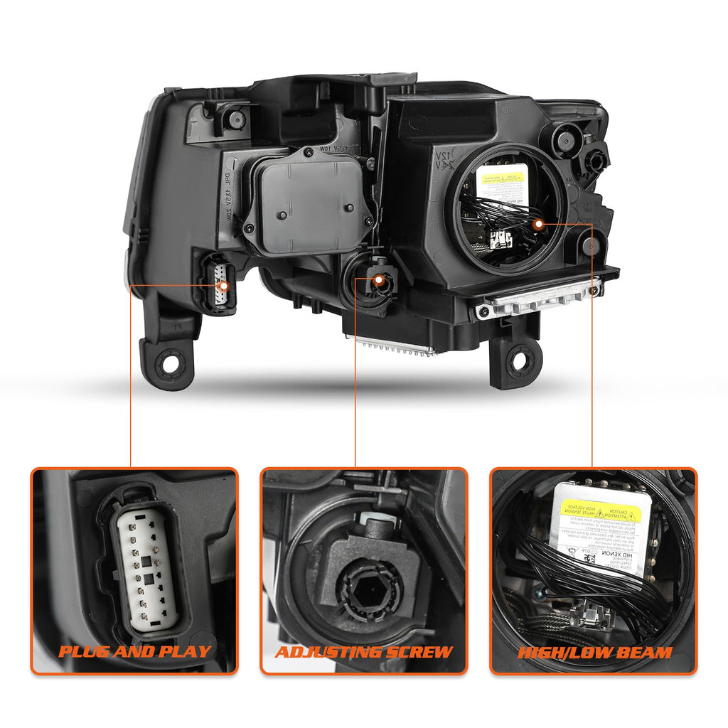 HID Xenon Headlight Assembly For 2017-2021 Jeep Grand Cherokee Passenger Right