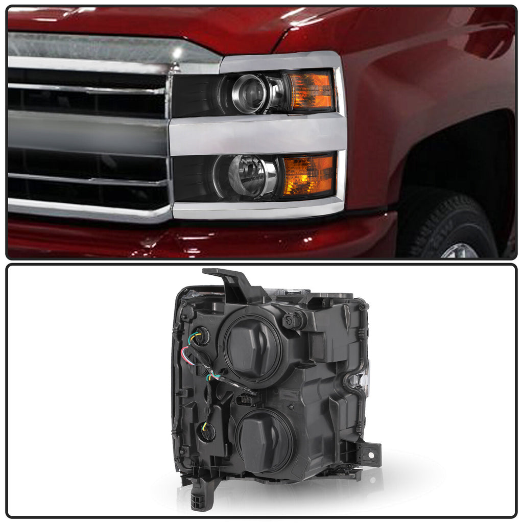 For 2015-2019 Chevy Silverado 2500 3500 HD Chrome Headlight Driver Left 15-19