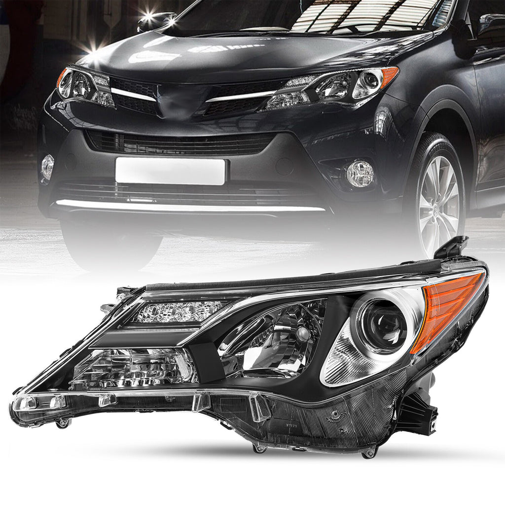 For 2013-2015 Toyota RAV4 RAV-4 Headlights Headlamps Set