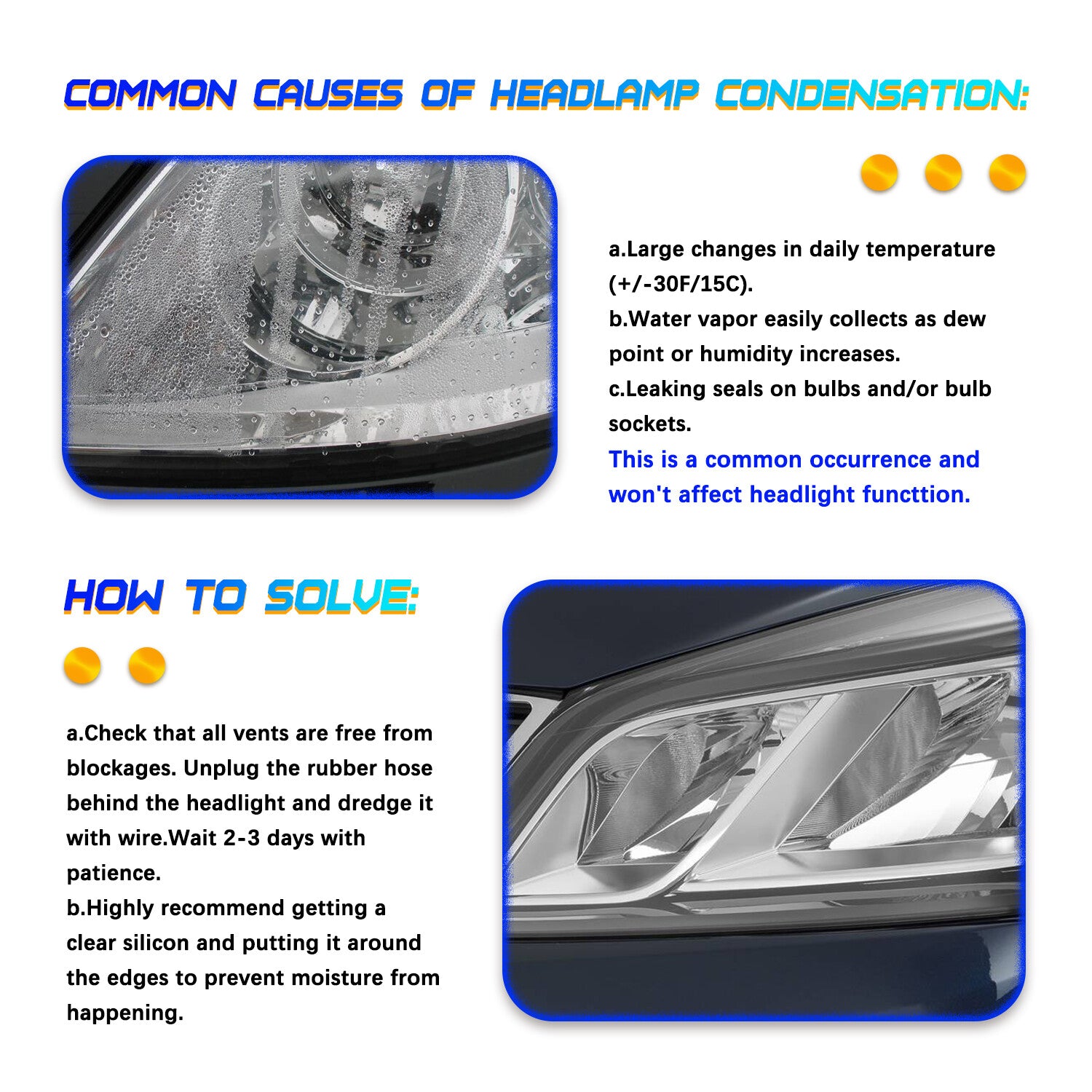 For 2011 2012 2013 Toyota Corolla Chrome Headlights Amber Corner Headlamps Pair