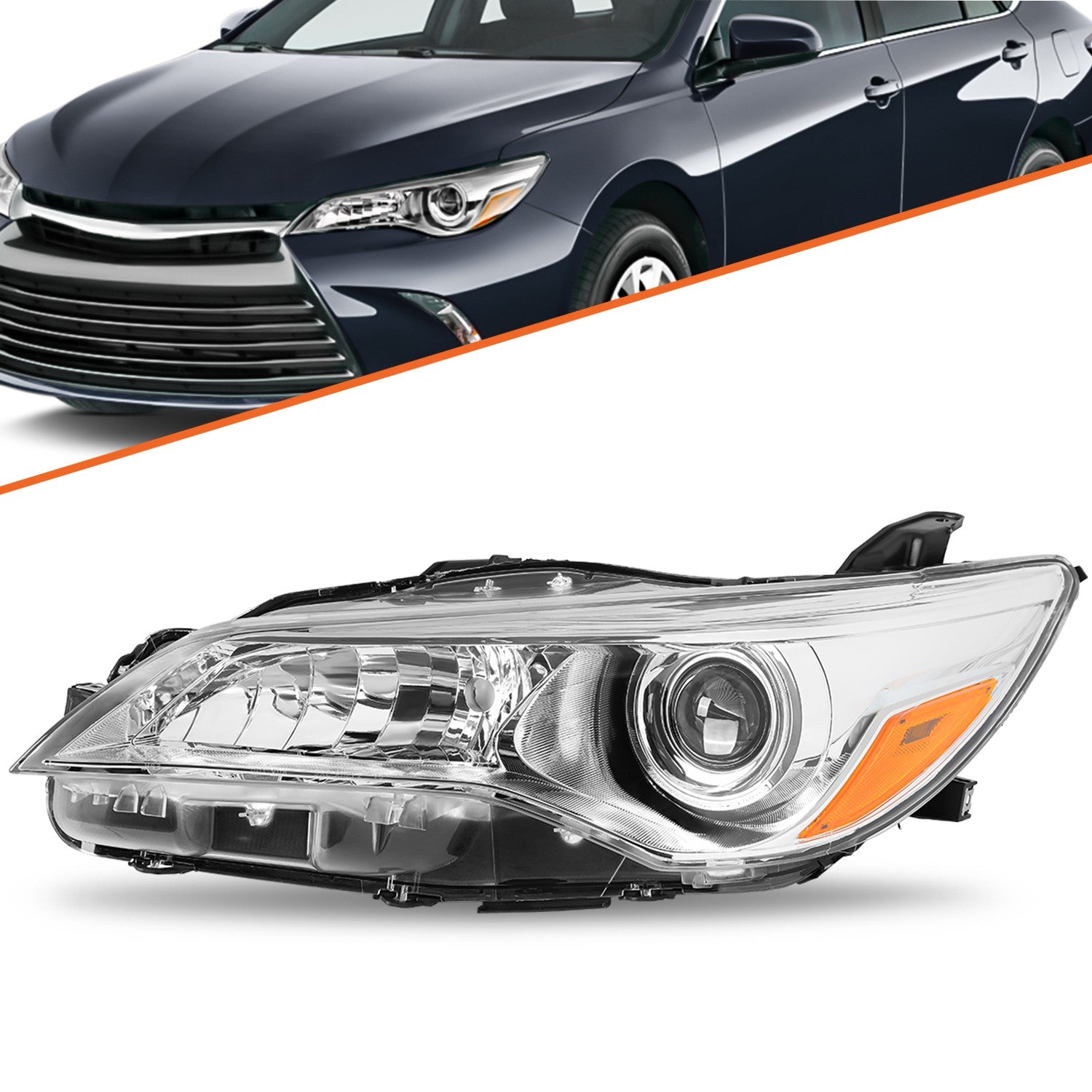 Headlights For 2015 2016 2017 Toyota Camry LE SE XLE XSE Projector Headlamp Left
