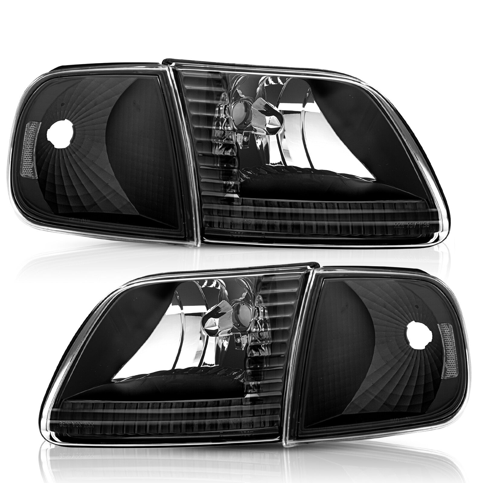 For 1997-2002 Expedition 1997-2003 Ford F150 Headlight Headlamp Pair