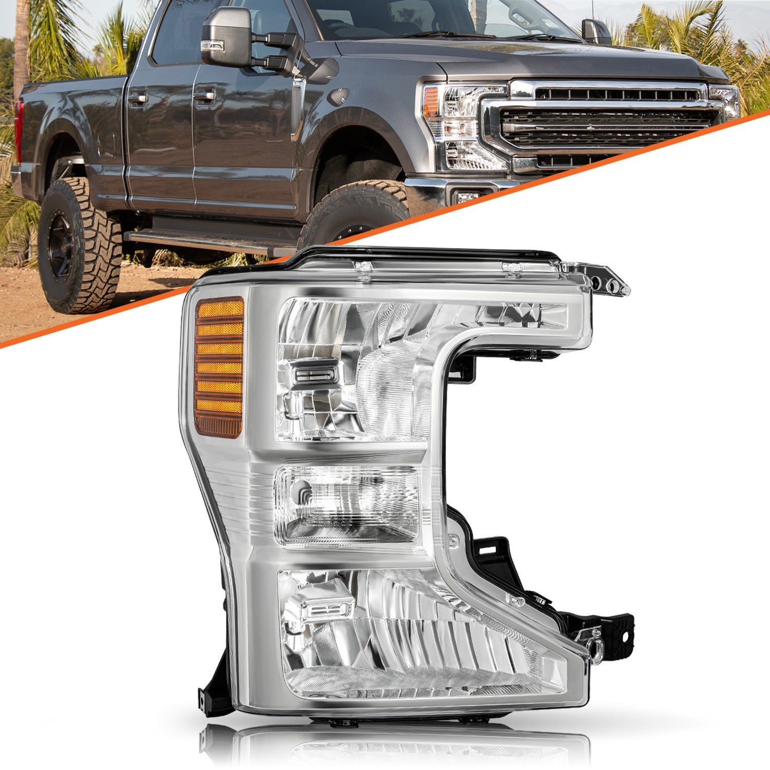 Halogen Headlight For 2020-2022 Ford F250 F350 Super Duty Right Passenger