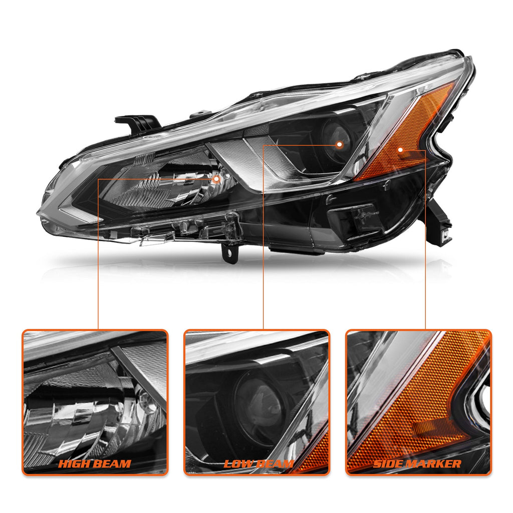 For 2019-2020 Nissan Altima S SL 4DR Halogen Left Driver Side Headlight Headlamp