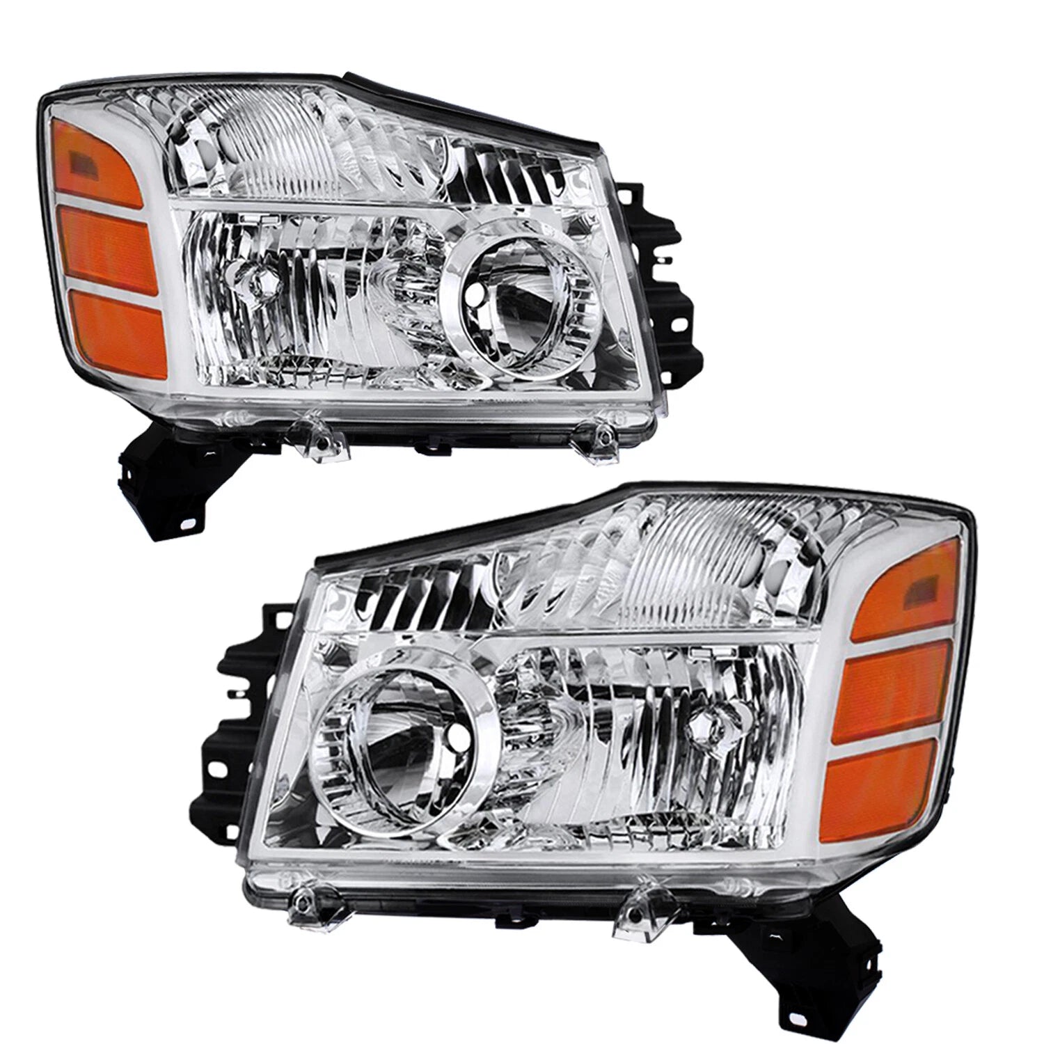 For 2004-2015 Nissan Titan/2004-2007 Armada Halogen Headlight Assembly Headlamps