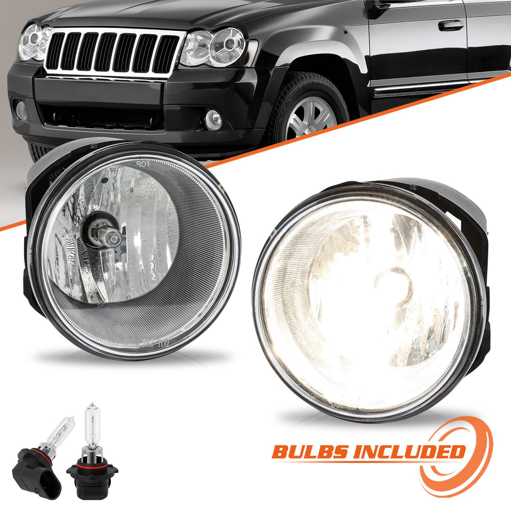 Fog Lights W/Bulbs Fit For 05-2010 Jeep Grand Cherokee Commander +Switch