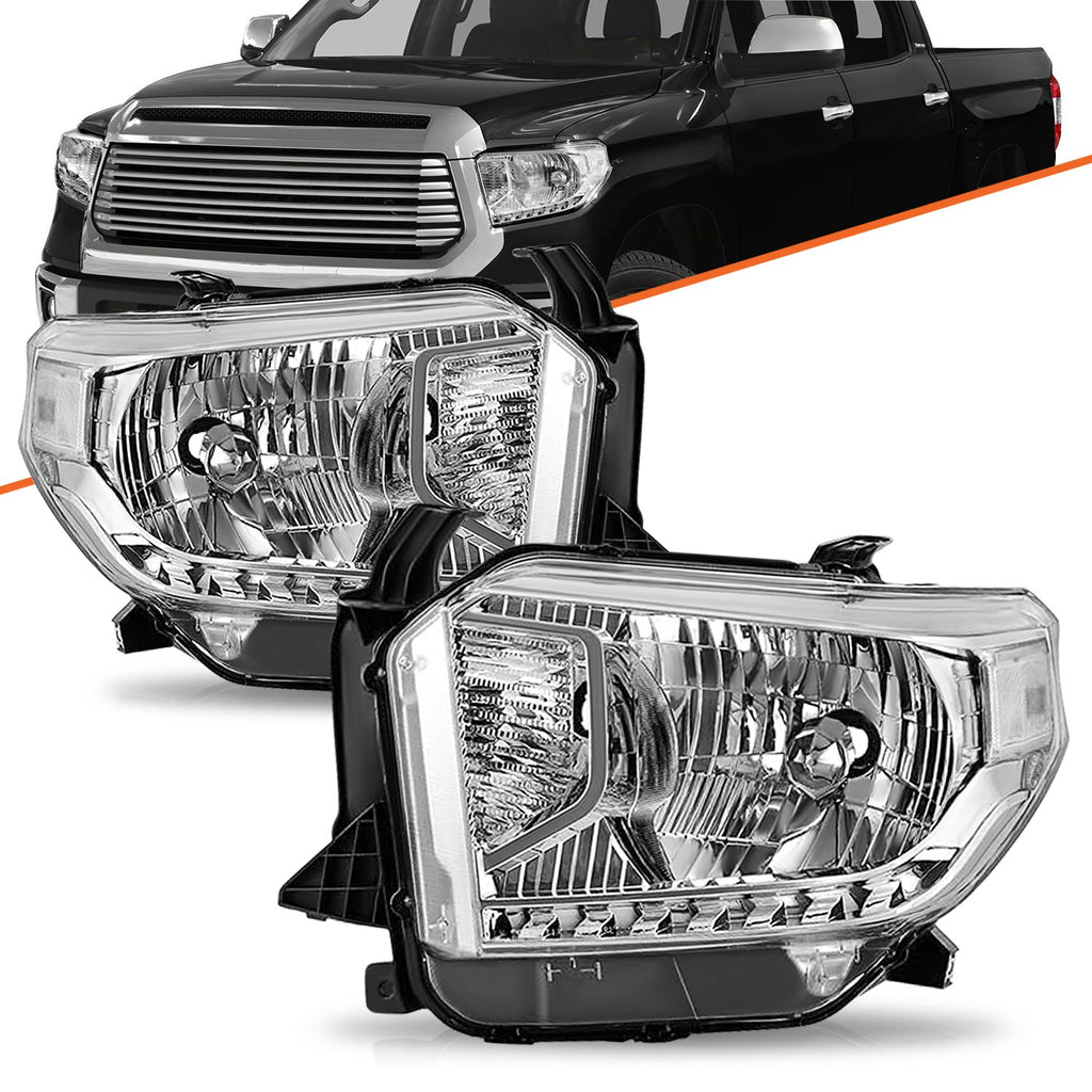 For 2014-2017 Toyota Tundra Headlight Pair With Level Adjuster 2Pc Set Headlamp