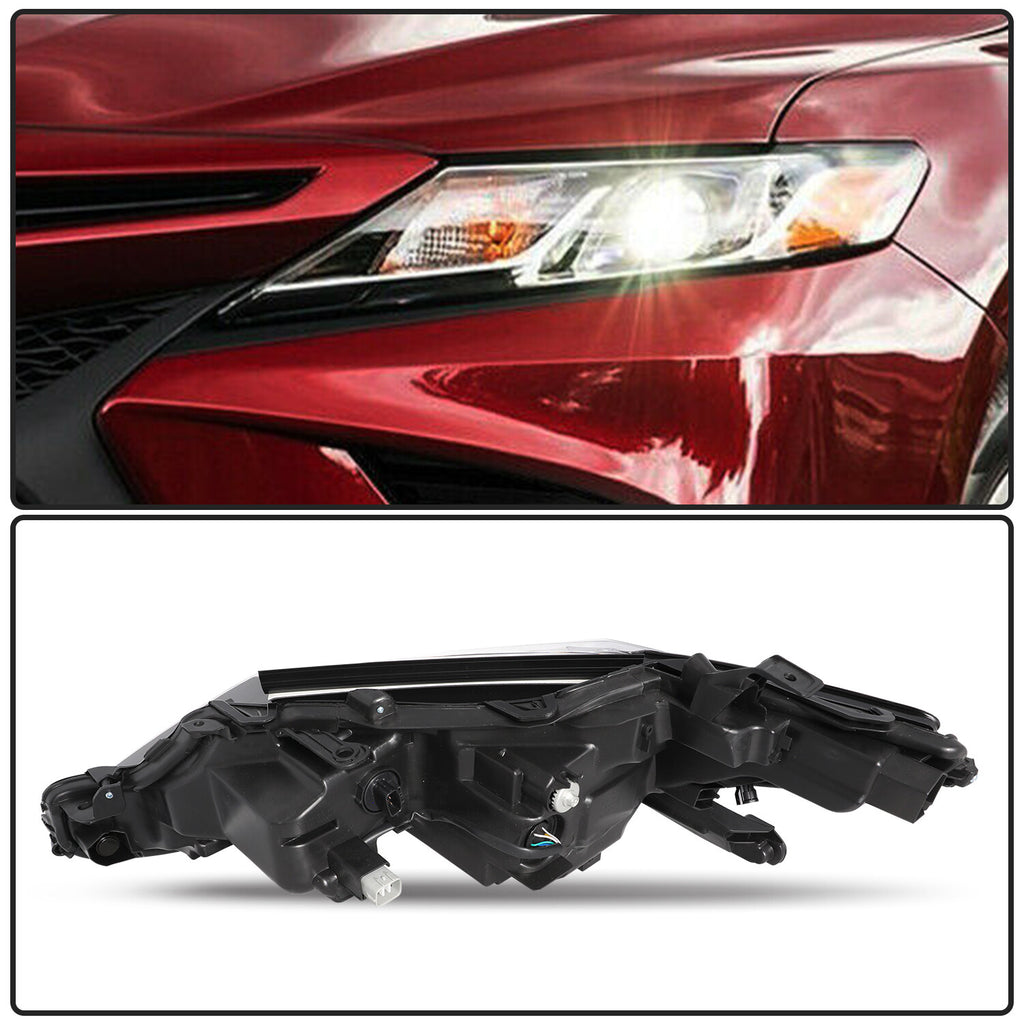 W / LED Projector Headlight for 2018-2023 Toyota Camry L LE SE 18-23 Headlamp