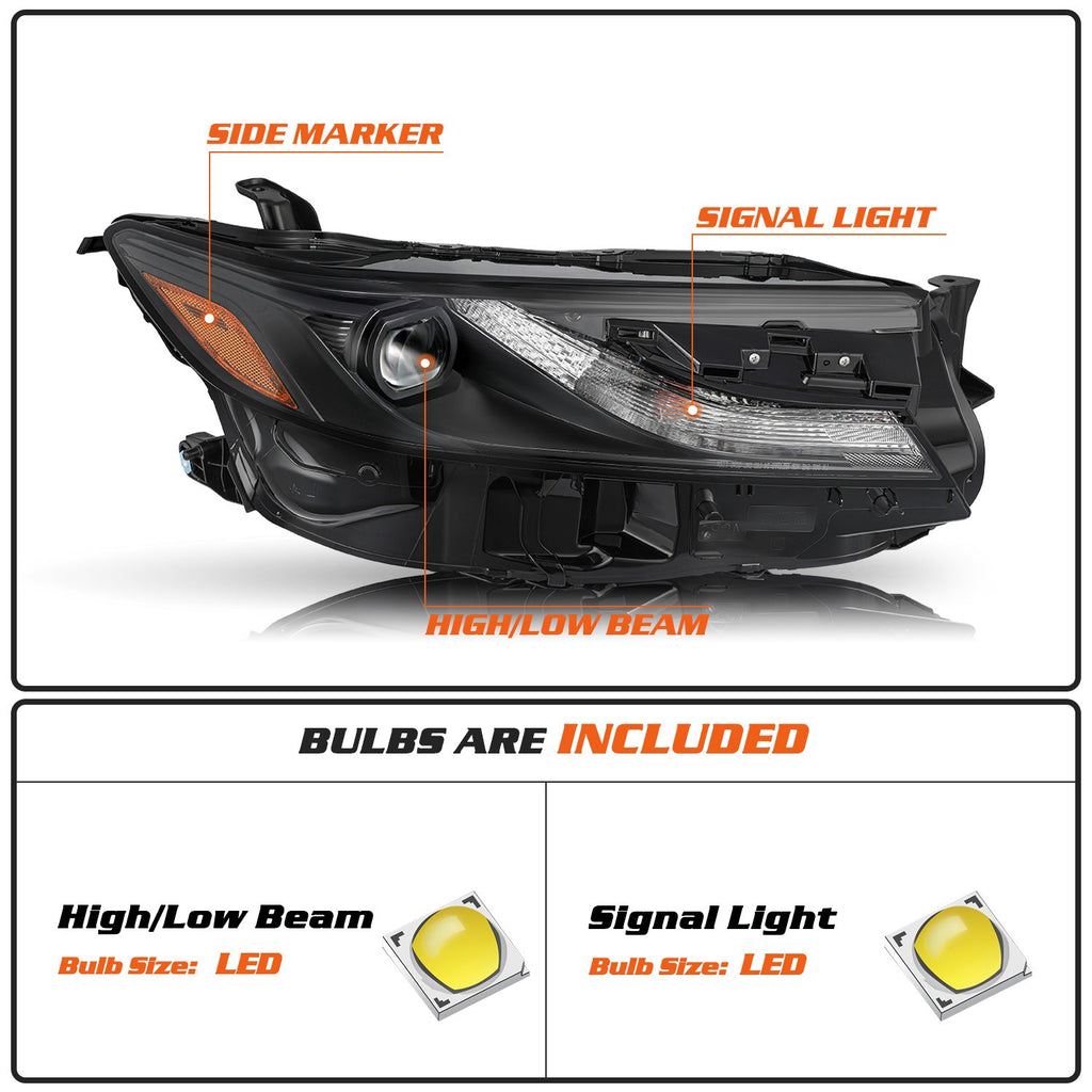 For 2024-2025 Toyota Camry LE SE Headlights Assembly Full LED Right 81110-AQ010