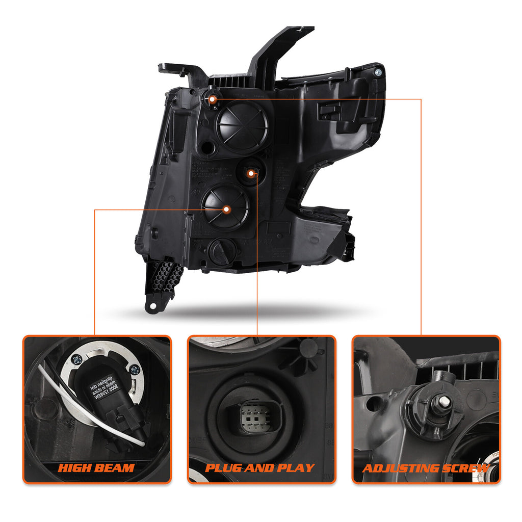 For 2015-2020 Chevy Tahoe Suburban Headlight Passenger Right w/ bulb 15-20