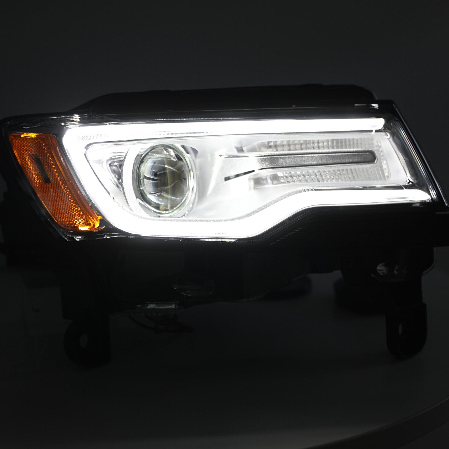 For 2014-2021 Jeep Grand Cherokee Chrome HID Headlight w/BALLAST&BULBS Lamp RH