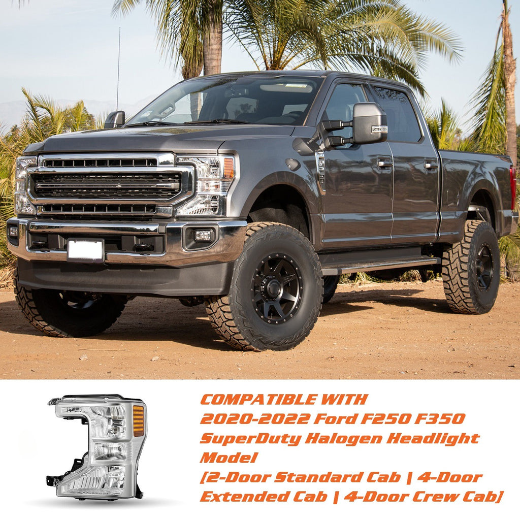 For 2020-2022 Ford F250 F350 SuperDuty Halogen Type Headlight Left Driver Side