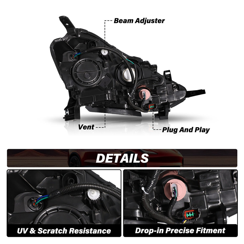 For 2016-2019 Nissan Sentra Sedan 4DR Headlights Assembly Headlamps Left+Right