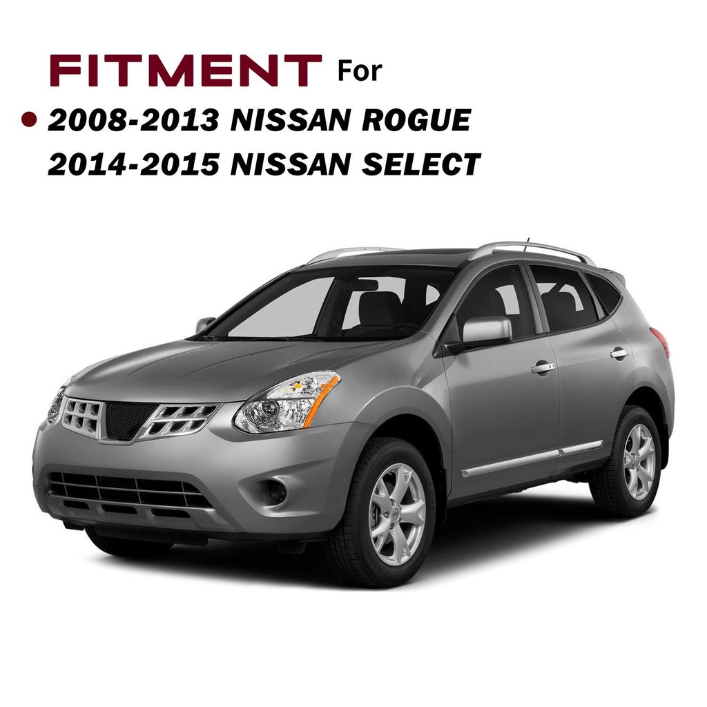 Headlights Assembly For 2008-2013 Nissan Rogue Chrome Amber Headlamps Left+Right