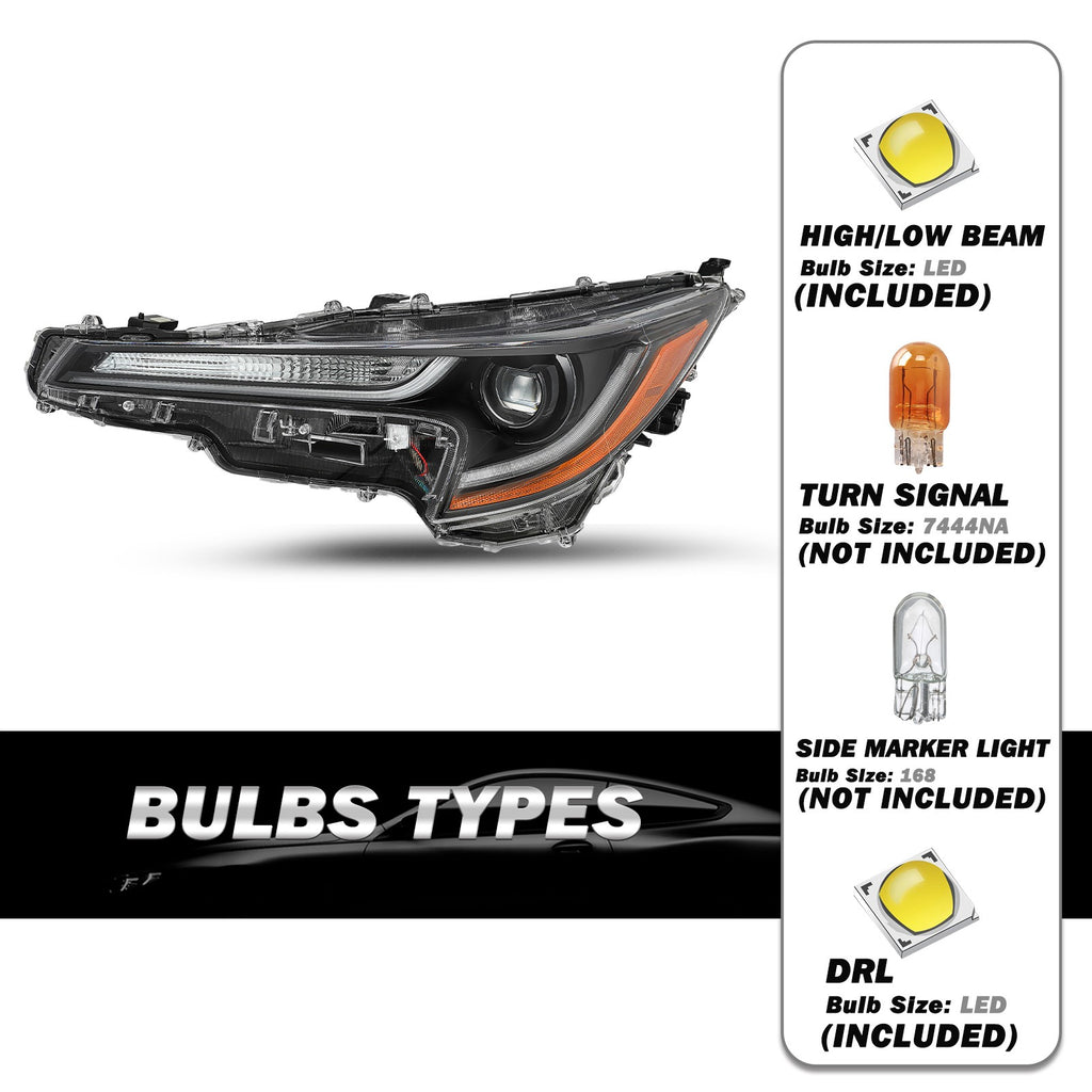 For 2023-2025 Toyota Corolla L LE LED Projector Left Driver Headlight