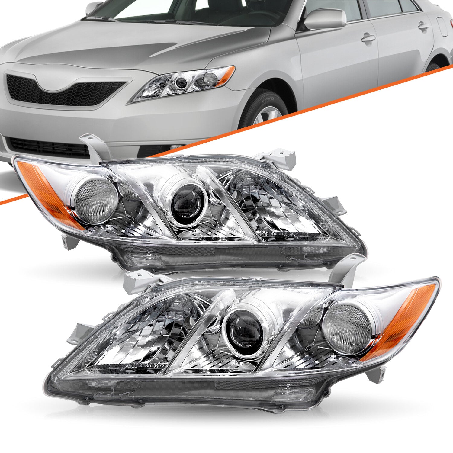 For 2007 2008 2009 Toyota Camry Headlight Replacement Headlights Assembly LH&RH