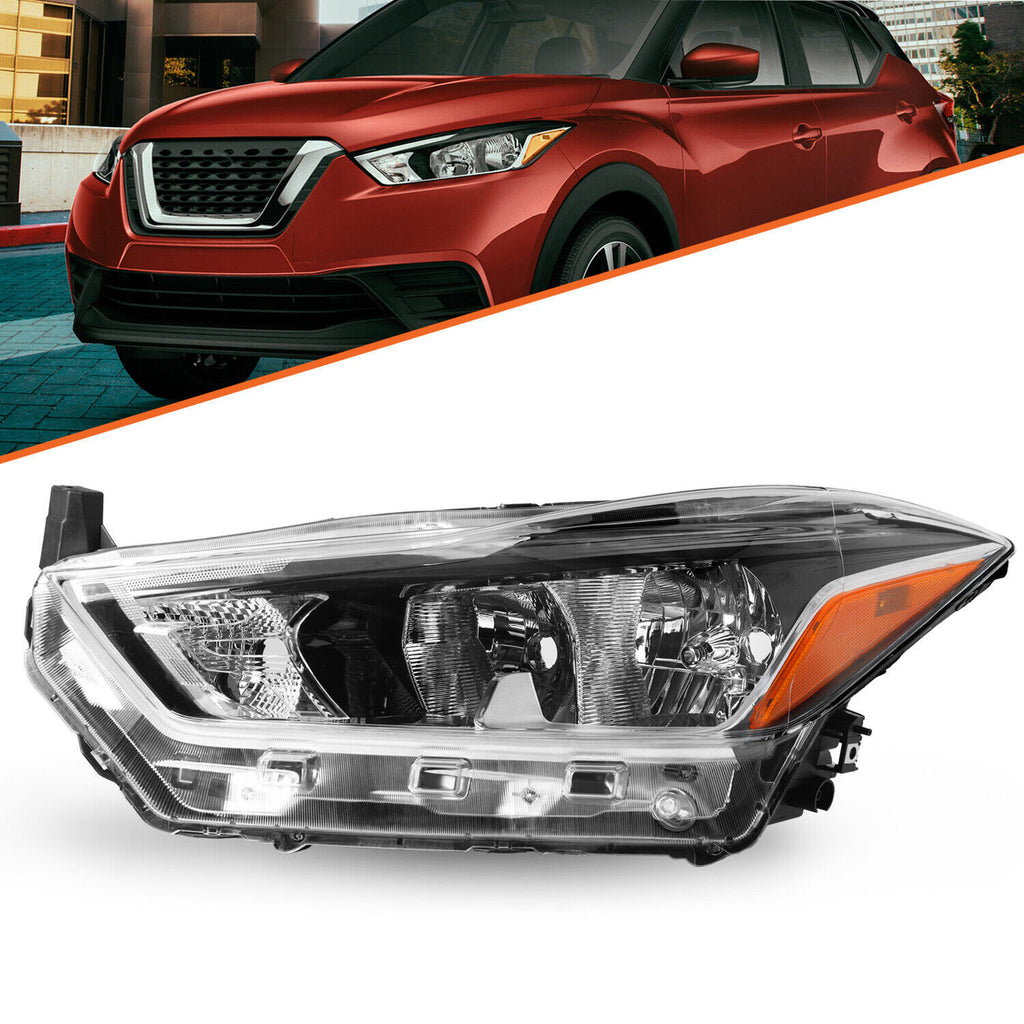 For 2017 2018 2019 2020 Nissan Kicks Halogen Left Driver Headlight Assembly Lamp