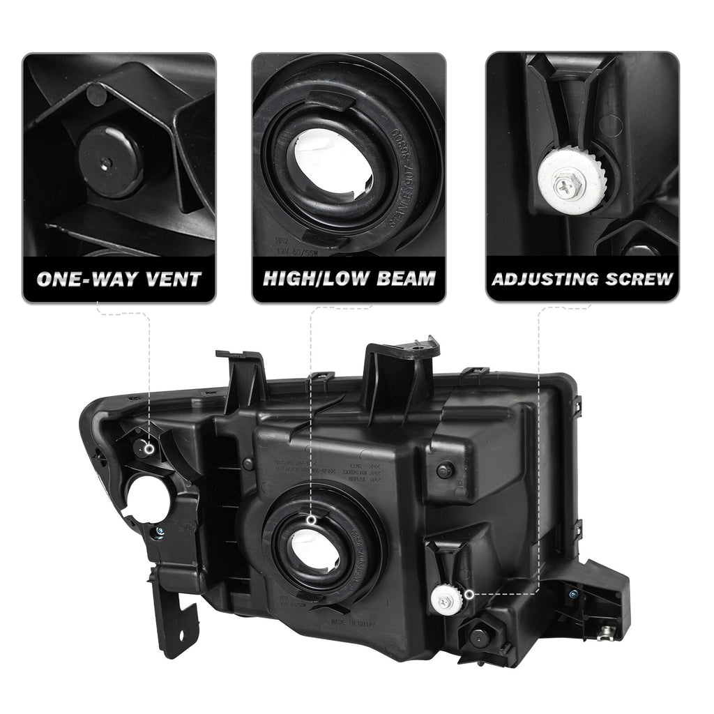 For 2006 2007 2008 2009 2010 2011 2012 2013 2014 Honda Ridgeline Headlights Pair