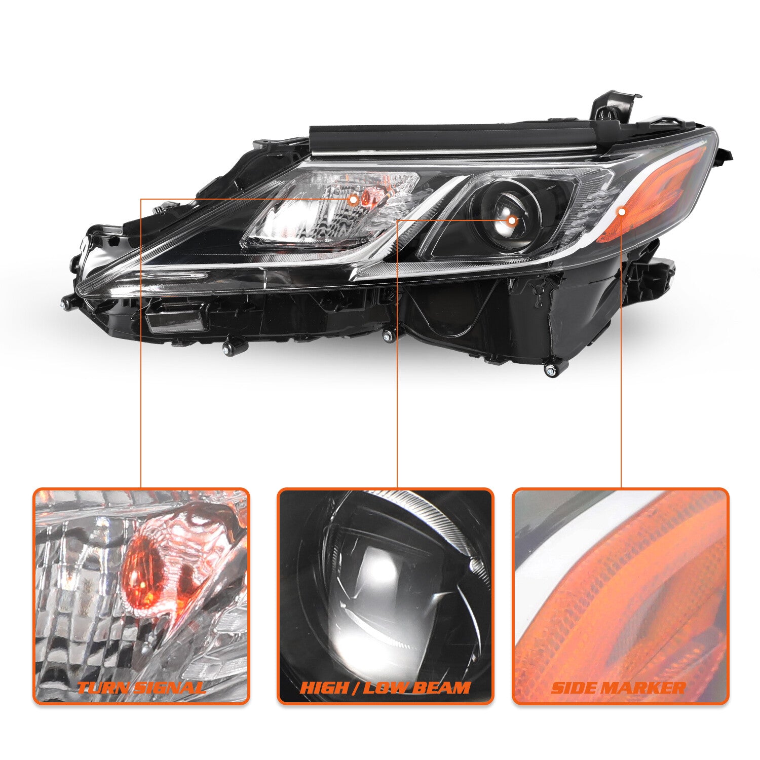 LED Projector Headlight for 2018-2023 Toyota Camry L LE SE Left Driver Side