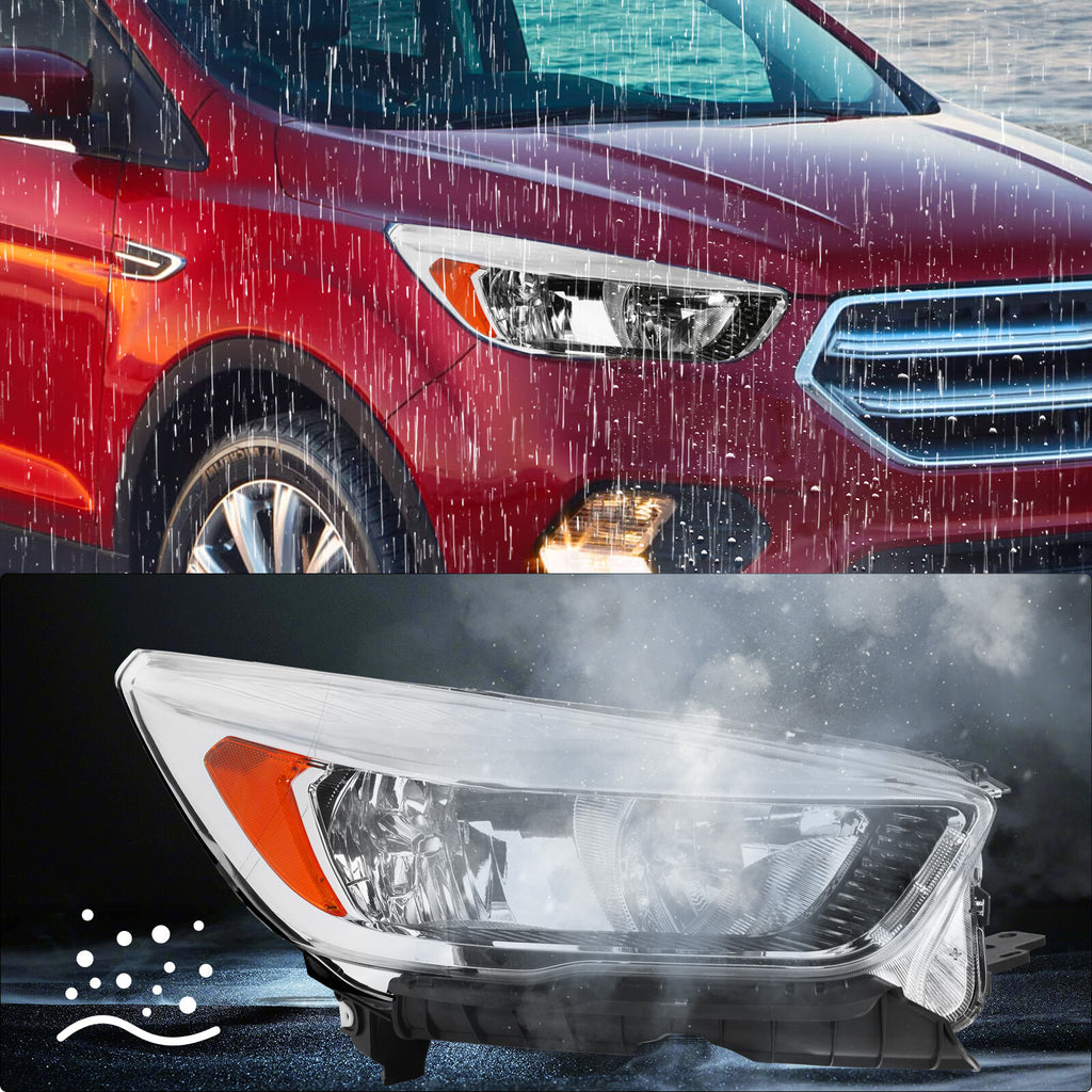 For 2017 2018 2019 Ford Escape Halogen w/o LED Headlight lamp Passenger Side RH