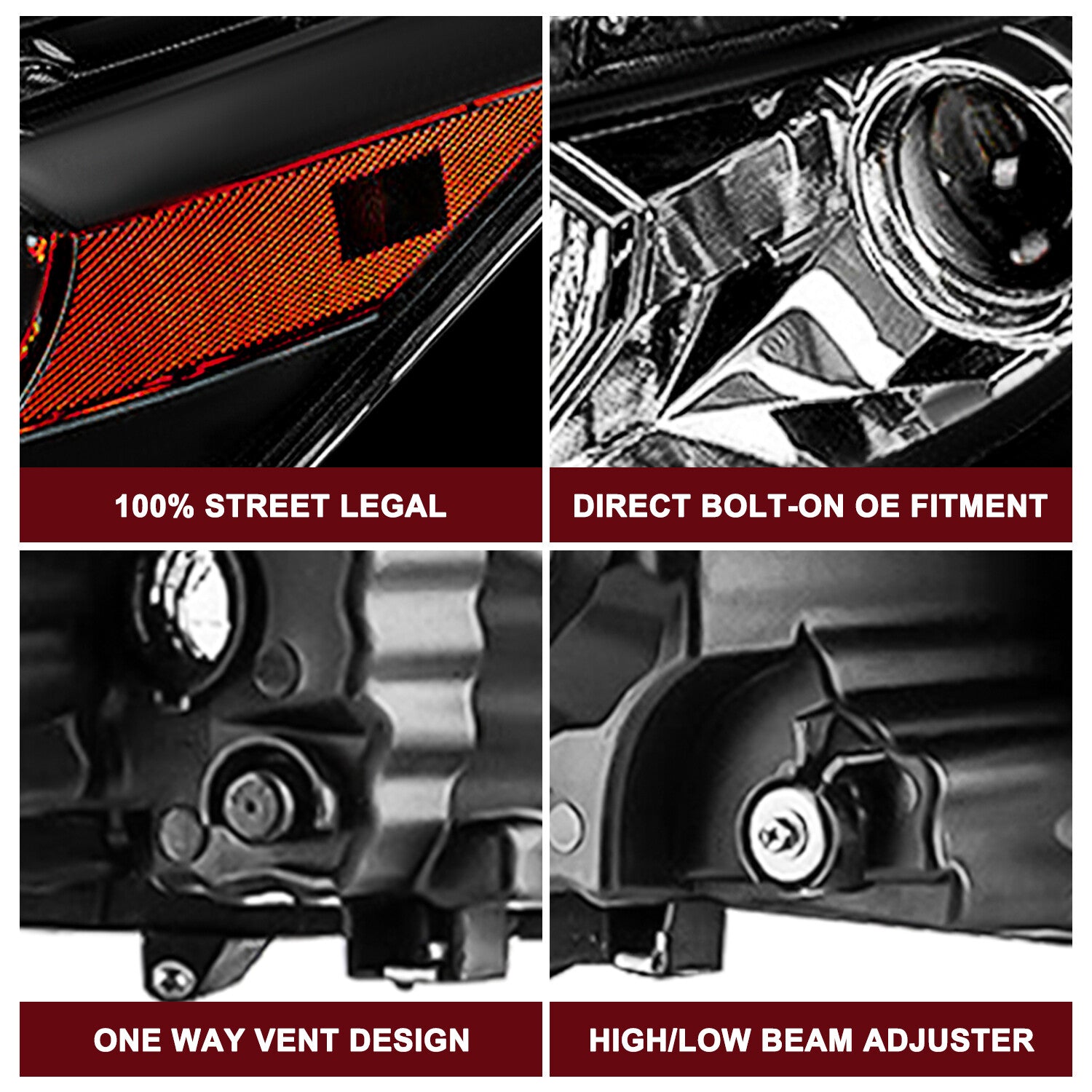 For 2008-2012 Honda Accord 2-Door 2Dr Coupe Left Driver Side Headlight