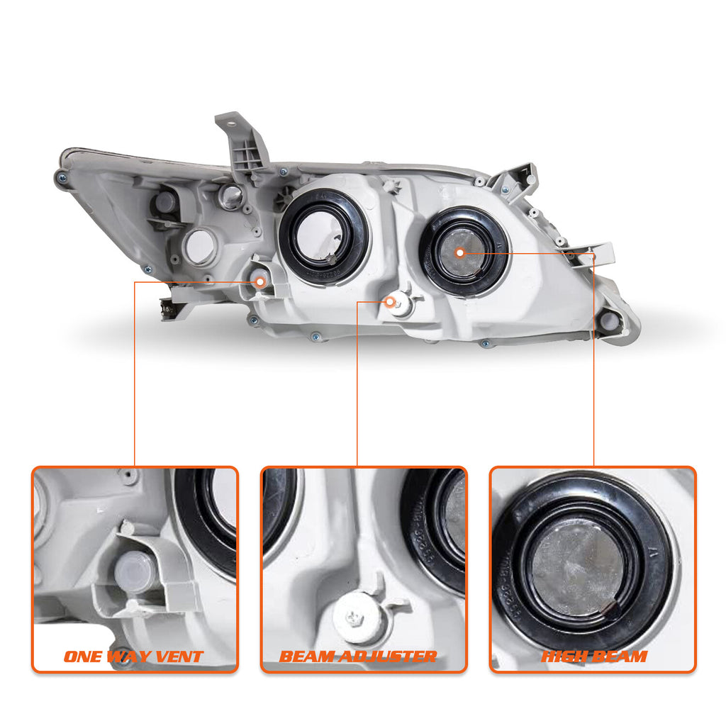 Left&Right Headlight Assembly Reflector For 2010-2011 Toyota Camry Sedan 4-Door