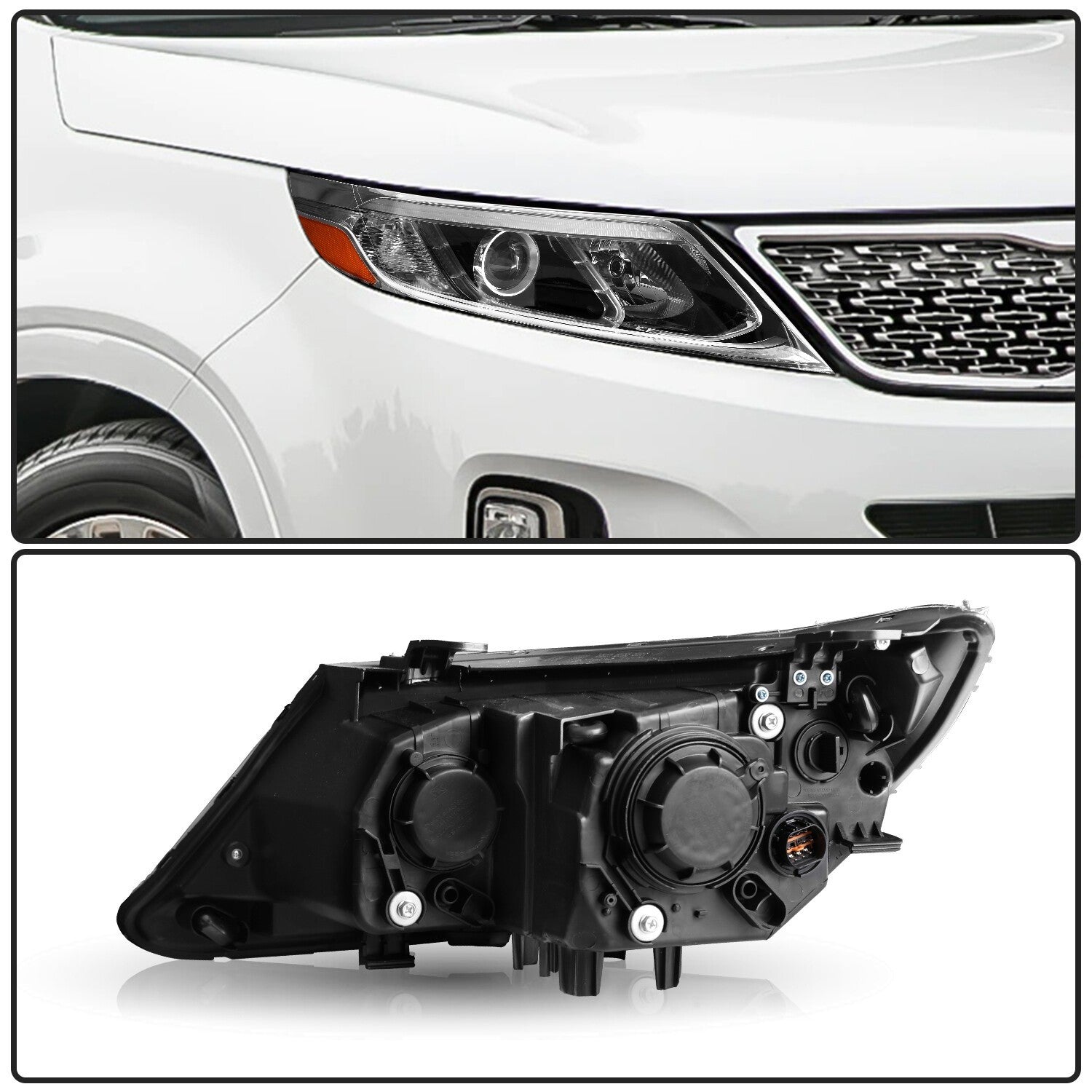 Headlight for 2014 2015 Kia Sorento LX LED DRL Projector Right Passenger Side