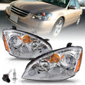 For 2002 2003 2004 Nissan Altima Sedan Halogen Headlights Headlamps w/Bulbs Pair