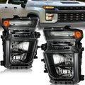 Left+Right Headlights For 2020 2021 2022 2023 Chevy Silverado 3500 2500 Halogen