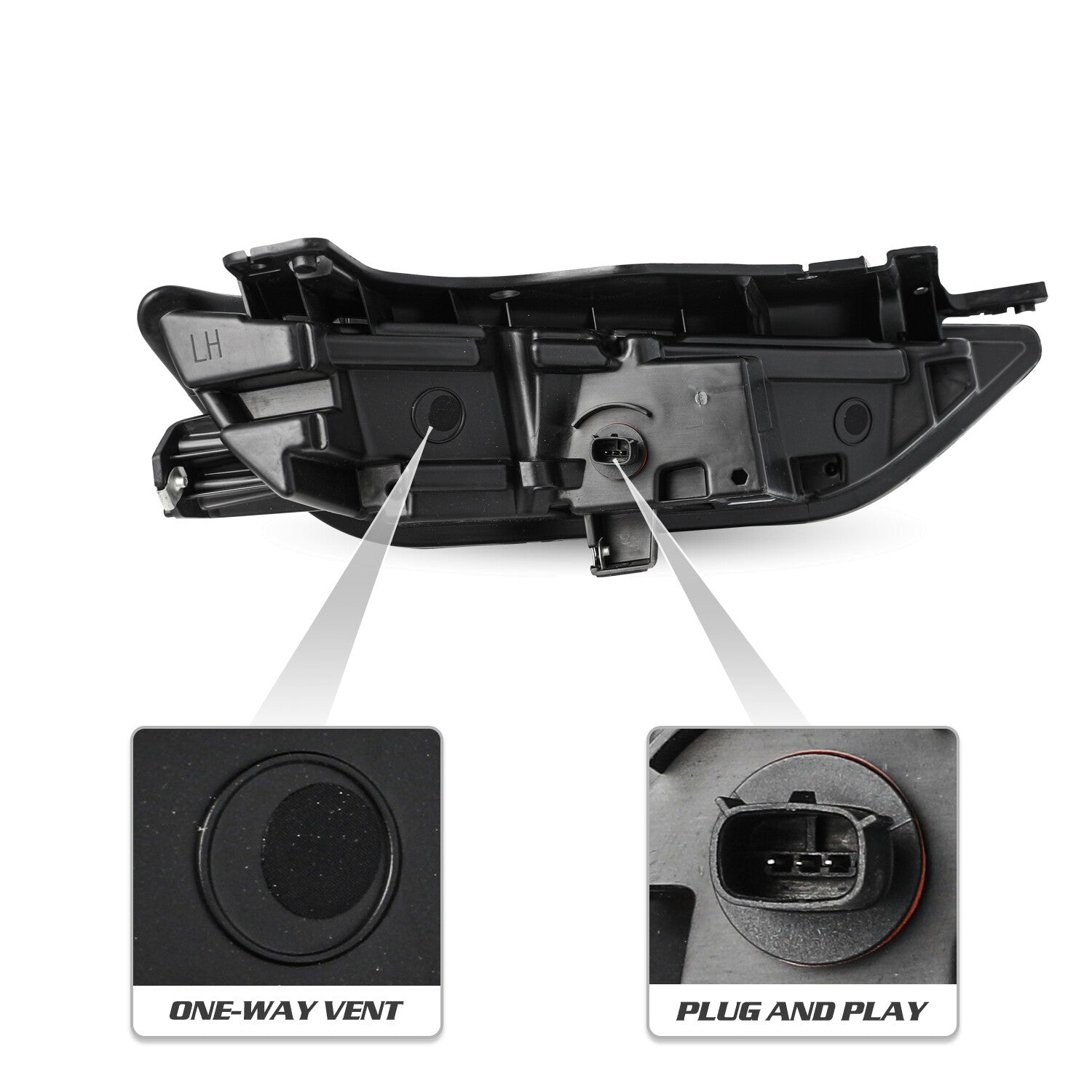 Upper Headlights For 2019-2022 Chevy Blazer Headlamps w/ LED DRL Left & Right