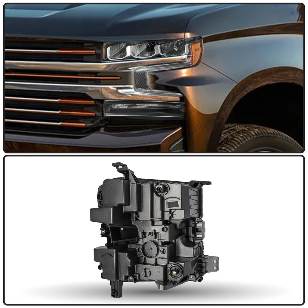 LED Headlight Left Driver Side For 2019 2020 2021 Chevy Silverado 1500 Headlamp