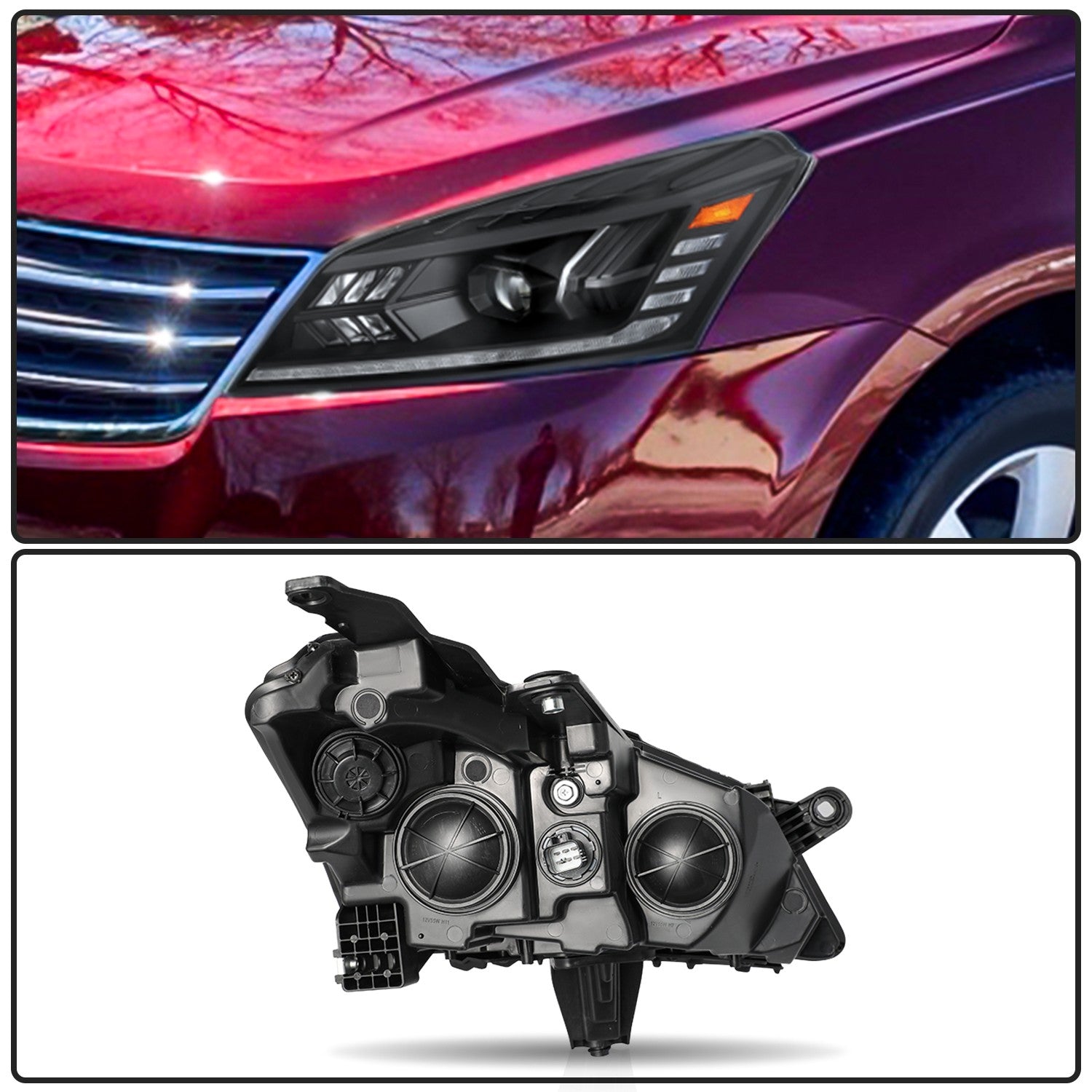 For 2013-2017 Chevy Traverse Headlamps Full Led Headlights Left & Right