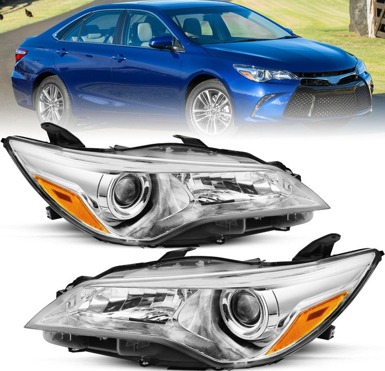 Headlights Headlamp For 2015 2016 2017 Toyota Camry LE SE XLE XSE Projector Pair
